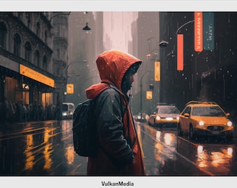 Rain Showers Digital Desktop Wallpaper for PC and Mac - Digital Download