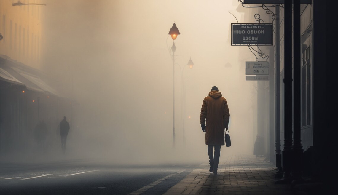 Foggy Sunset Desktop Background, Digital Download - Etsy