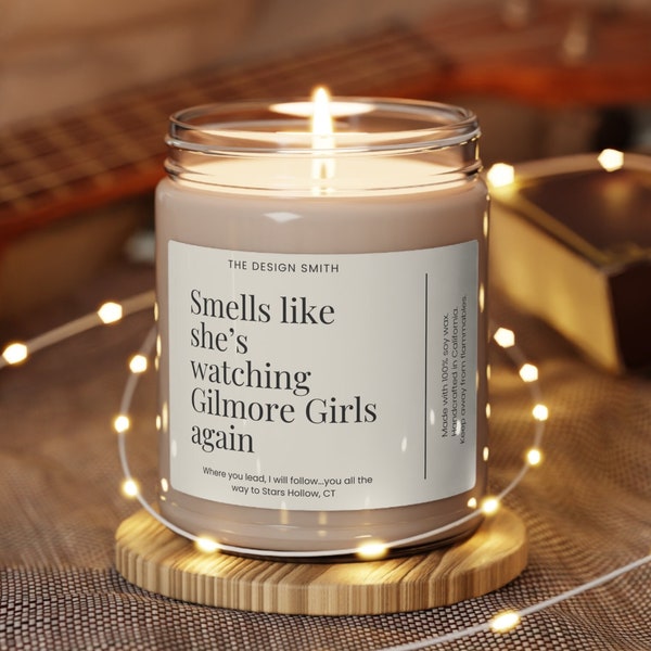 Bougie de soja parfumée 9 oz Gilmore Girls, bougie Gilmore Girls, cadeau de fan gilmore girls, gilmore girls