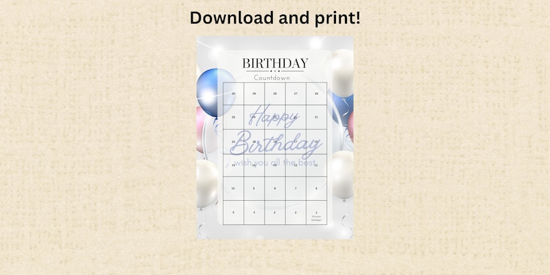 Birthday Countdown Calendar Instant - Il 794xN.4717544520 P9bg