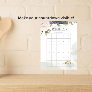 Wedding Countdown Calendar Instant Download Printable PDF - Etsy