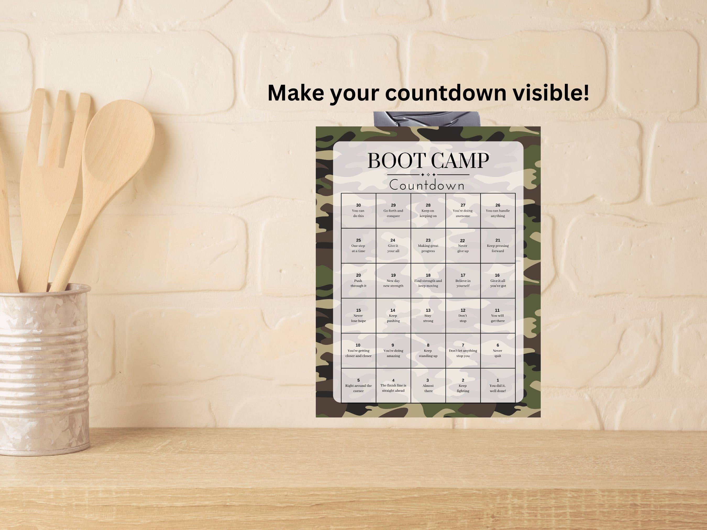Boot Camp 30-day Daily Countdown Calendar Printable, Army Boot Camp Graduation, Military Graduation, Army Basic Training Graduation, Soldier - Etsy boot-camp-30-day-daily-countdown-calendar-printable-army-boot-camp-graduation-military-graduation-army-basic-training-graduation-soldier-etsy