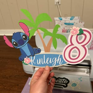 Stitch birthday cake topper