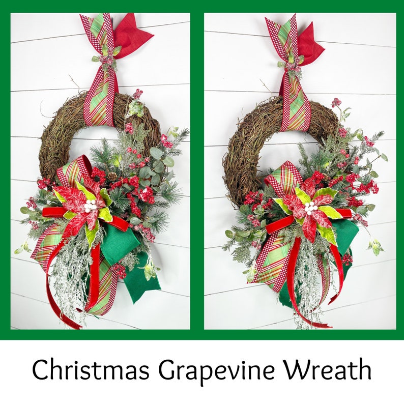 How to Make A Christmas Grapevine Wreath, DIY Floral Wreath, Learn to