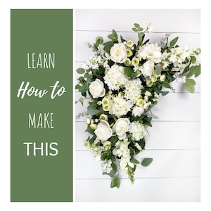 How To Make Wedding Floral Swag, Summer DIY Wedding, Video How To Make Wreaths, Corner Swag, Floral Design Tutorial, DIY Wedding Flowers