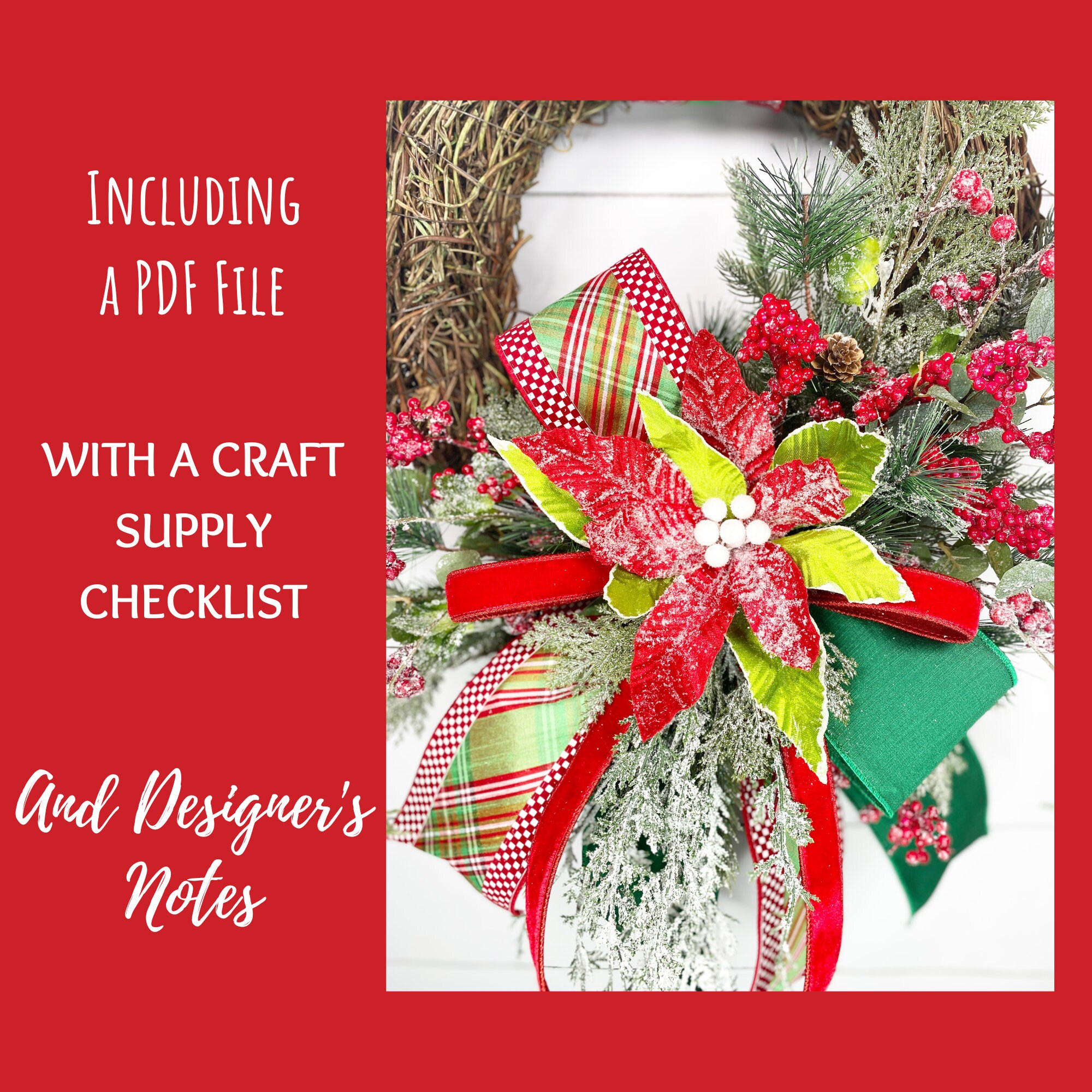 How to Make A Christmas Grapevine Wreath, DIY Floral Wreath, Learn to