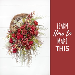DIY Weinreben-Kranz, wie man einen Blumenkranz macht, Rosenkranz-Tutorial, Kranz-Video-Tutorial, DIY-Herbstdekor, Do It Yourself-Fallkranz