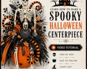 DIY Skeleton Centerpiece, Halloween Arrangement Tutorial