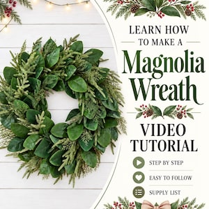 Anleitung für einen Magnolienkranz, DIY-Weihnachtsdeko, Selbermachen