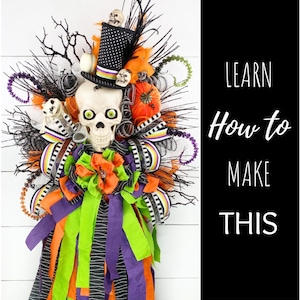 Tutorial de corona de calavera para Halloween: decoración espeluznante (video)