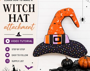 Tutorial per applicare una ghirlanda a forma di cappello da strega, senza cuciture, fai da te per Halloween