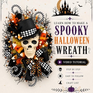 Skull Wreath Video Tutorial, DIY Halloween