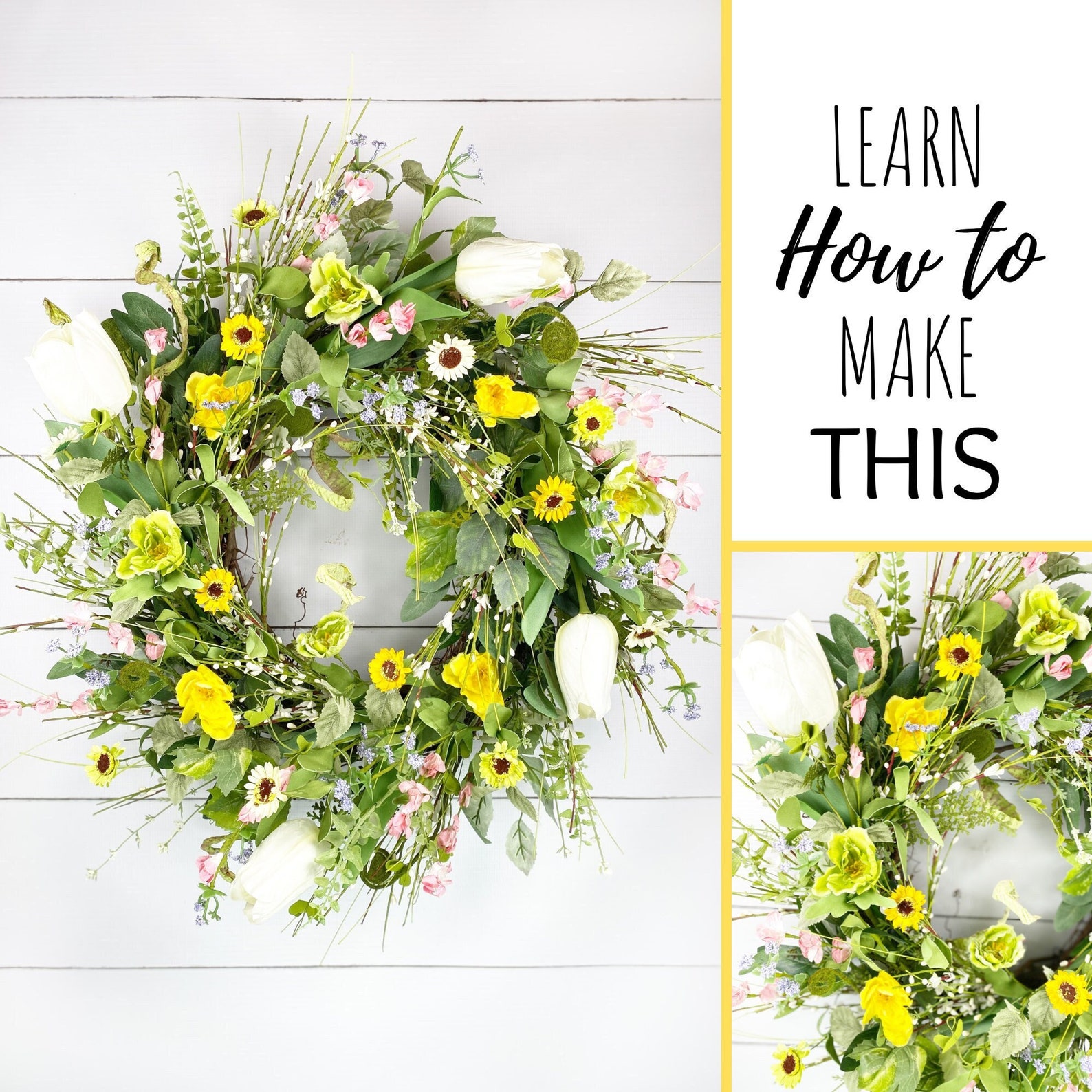 How to Make a Grapevine Wreath DIY Spring Grapevine Wreath Etsy