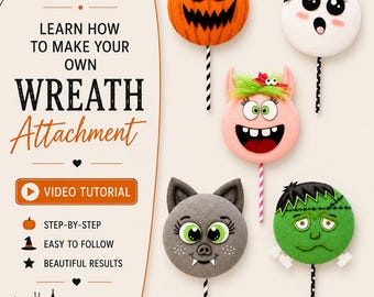 Videotutorial DIY Halloween-lollykransbevestiging (pdf-patroon)