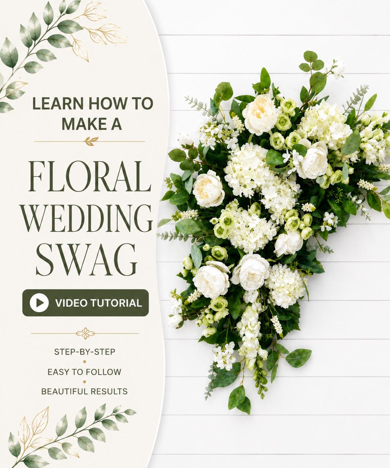 DIY Wedding Floral Swag Video Tutorial - Etsy DIY Wedding Floral Swag Video Tutorial - Etsy