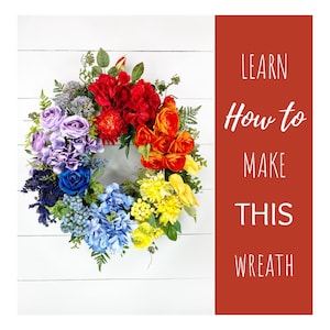 DIY Floral Wreath, Do It Yourself Wreath, Wreath Instructions, Wreath Tutorial, Video Tutorial, How to Make a Grapevine Wreath, Step by Step