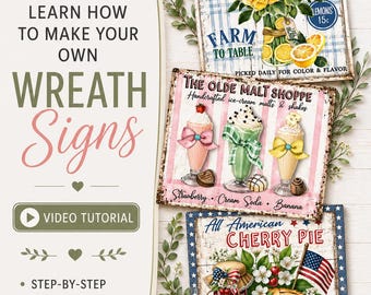 DIY Spring, Summer and Patriotic Wreath Sign Video Tutorial
