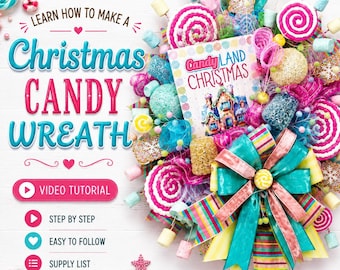 Candy Christmas Wreath DIY Video Tutorial