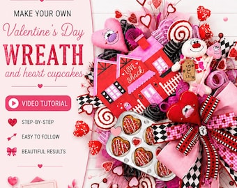 Valentine Decomesh Wreath Tutorial, DIY Wreath Video