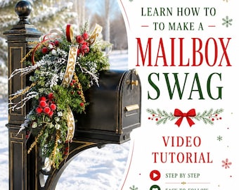 DIY Christmas Mailbox Swag Video Tutorial