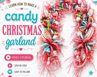 DIY Christmas Garland,  Video Tutorial, How to Make Christmas Decor