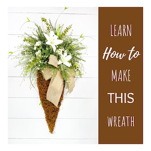 Wie man einen Frühlingskranz macht, DIY Blumenkranz, Schritt für Schritt Kranz Tutorial, Do It Yourself Karottenkranz, Kranz machen Video Tutorial