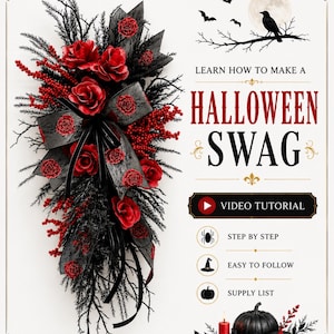 DIY Wreath Decor, Halloween Tutorial, Wreath Making Guide