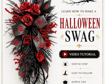DIY Wreath Decor, Halloween Tutorial, Wreath Making Guide