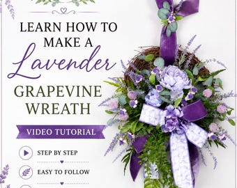 Comment faire une couronne de vigne lavande
