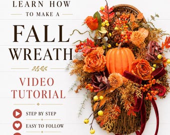 Ghirlanda autunnale fai da te, video tutorial, lavoretti autunnali