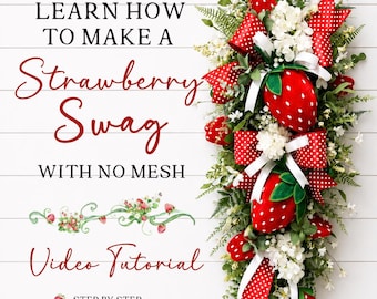 Décoration artisanale aux fraises ; Comment faire des couronnes