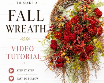 How to make a Fall Wreath, Video Tutorial, DIY Fall Decor