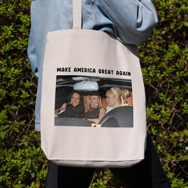 Make America Great Again Tote Bag-aesthetic tote bag,artsy tote bag,aesthetic tote,cute tote bag,y2k tote bag,britney spears,mean girls tote