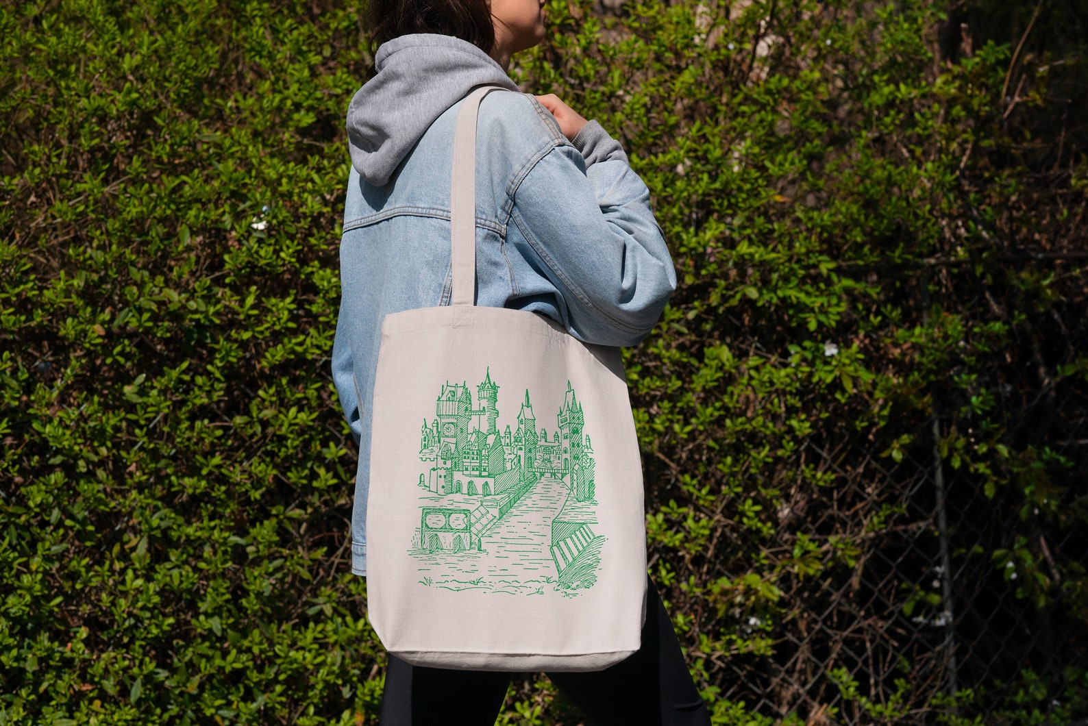 12. DesignimusART Medieval Age City Cotton Tote Bag