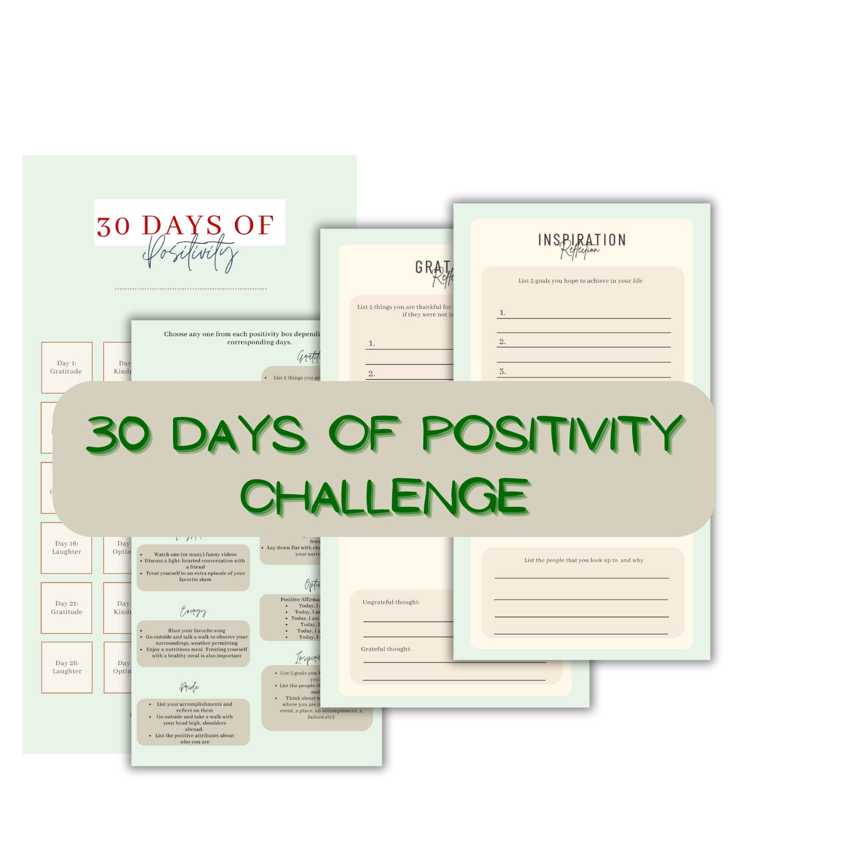 30 Days of Positivity Challenge Etsy
