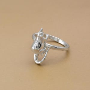 Handcrafted Sterling Silver Mouse Ring - Dainty Animal Jewelry for Nature Lovers and Pet Owners