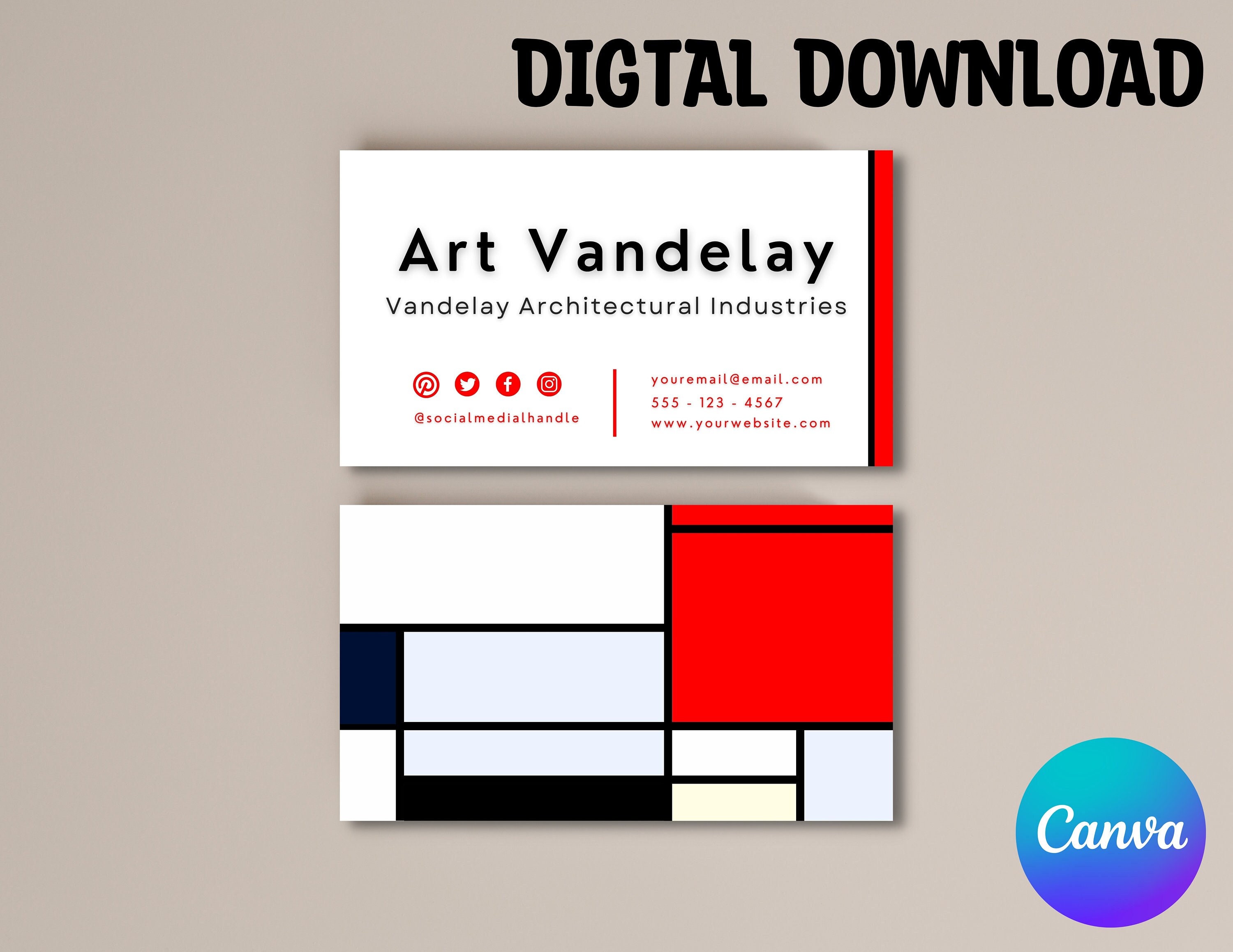 De Stijl Cards - Etsy Singapore