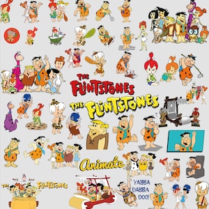 The Filinstones, Svg, Pdf, Png, Ambacht, Sticker, Verjaardag, Feest, Cartoon, Grappig, T-shirt, Sweater, Digitaal ontwerp,