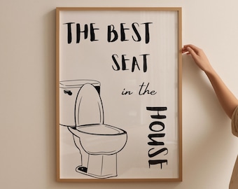 Funny Toilet Print: Trendy Bathroom Wall Art (Digital Download)
