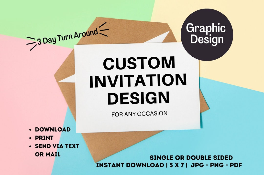 Custom Invitation Design Custom Made Invitation Custom Birthday