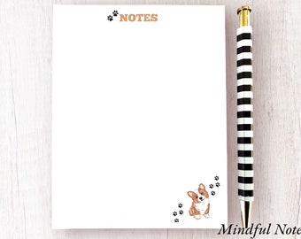 Cute Dog Lover Notepad, Corgi gift, Dog Notepad