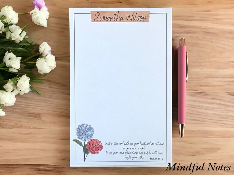 Personalized Faith Notepad, Bible Verse Gift, Mother’s Day Notepad ...