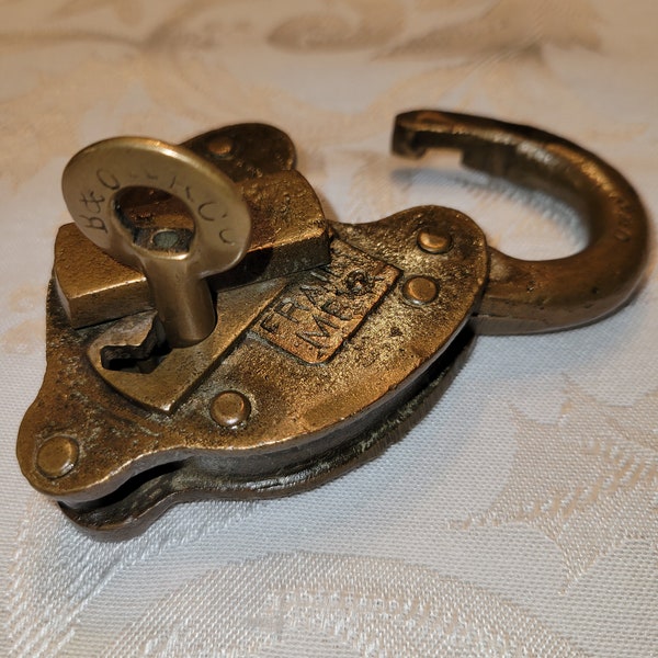 Baltimore and Ohio Railroad Brass Switch Lock and Key Set