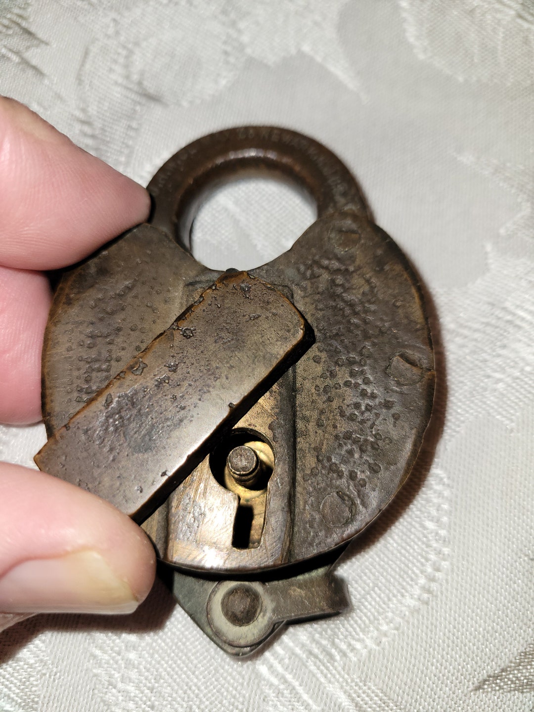 Jhw Climax Brass Lock Nyc Rr Etsy 