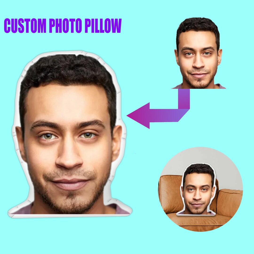Custom Face Pillow Personalized Photo Pillow for Adults Etsy