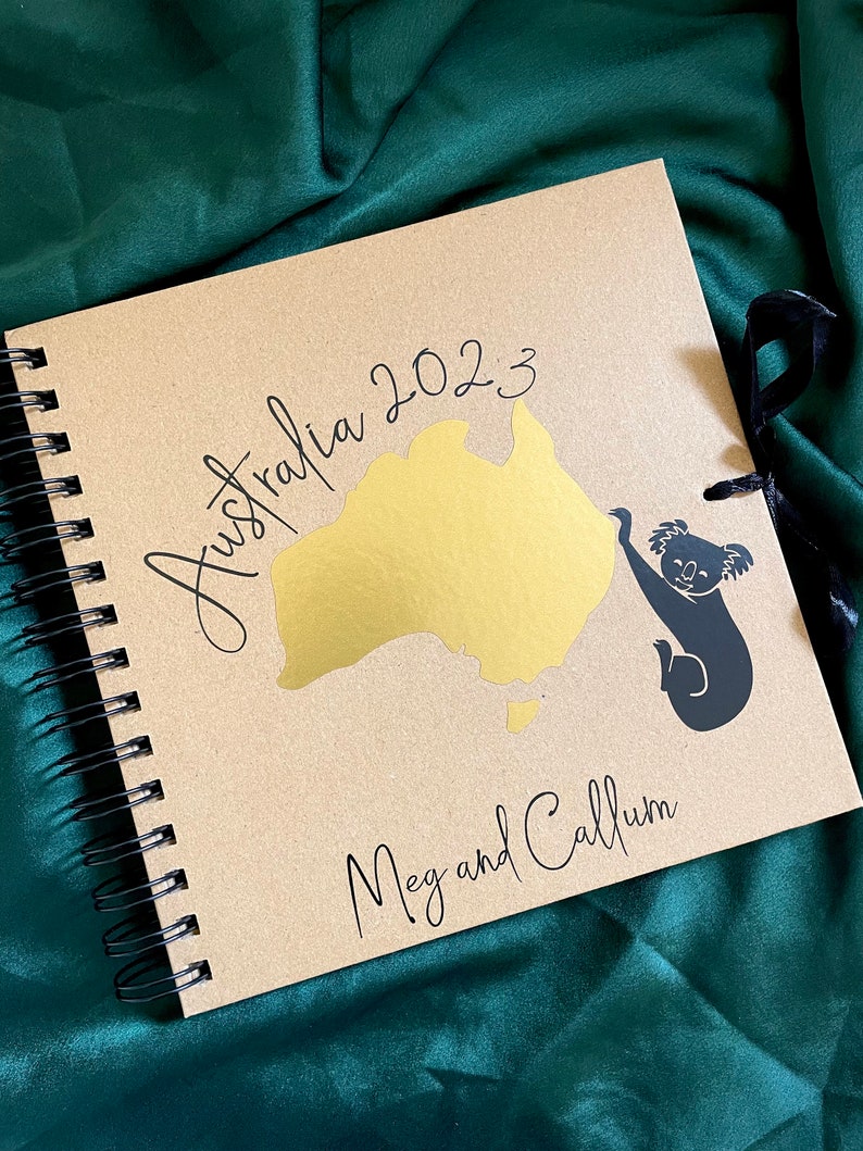 Personalised Australia Travel Scrapbook, Australia Gift, Personalised