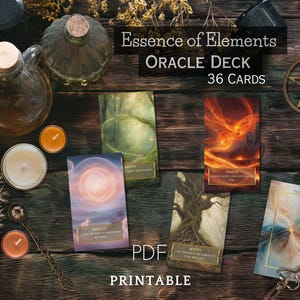 Essence of Elements Oracle Deck – 36 cartas inspiradoras de Oracle com guias espirituais elementais para autocuidado, atenção plena e energia positiva