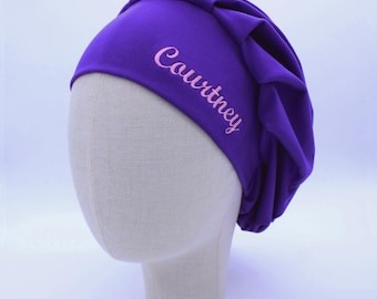Optional Personalized Embroidered Super Soft Double Brushed Poly in a Bouffant Style Scrub Cap