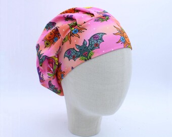 Sun and Moon on Ribbed Double Brushed Poly in a Bouffant Style Scrub Cap