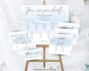 Star Wars Inspired Wedding Party Seating Chart, Table Numbers, Place Card Set | Hoth Winter